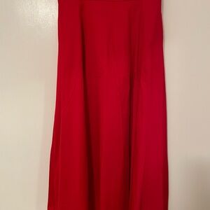Floor-length Red Women's Skirt